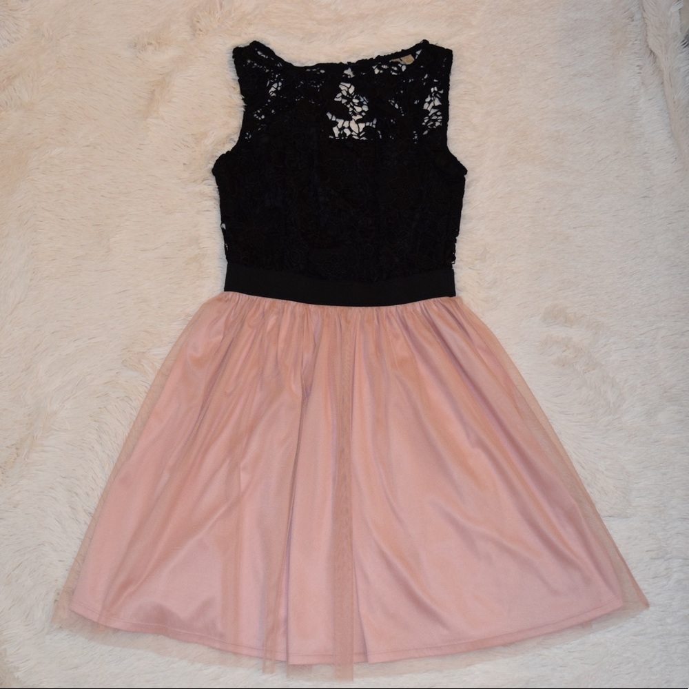 Black and Pink Formal Dress